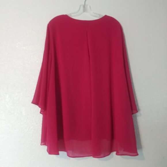 Catherines women's size 2X (22/24) hot pink top - Picture 5 of 15
